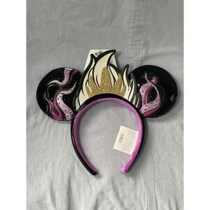 NEW Walt Disney Parks Little Mermaid Ursula Mickey Mouse Ear Vinyl Headband